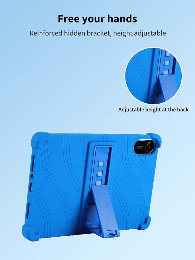 Case for Xiaomi Redmi Pad 2 Tablet 11inchNOUKAJU Tablet Protection CaseAdjustable BracketSoft SiliconeSilicone Protection Cover for Redmi Pad 2(Black)