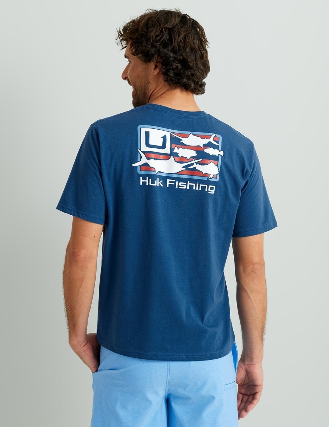 HUK Mens Fishing Graphic Tee, Performance Short Sleeve, Quick-Dry, Trophy Flag - Set Sail, XXX-Large