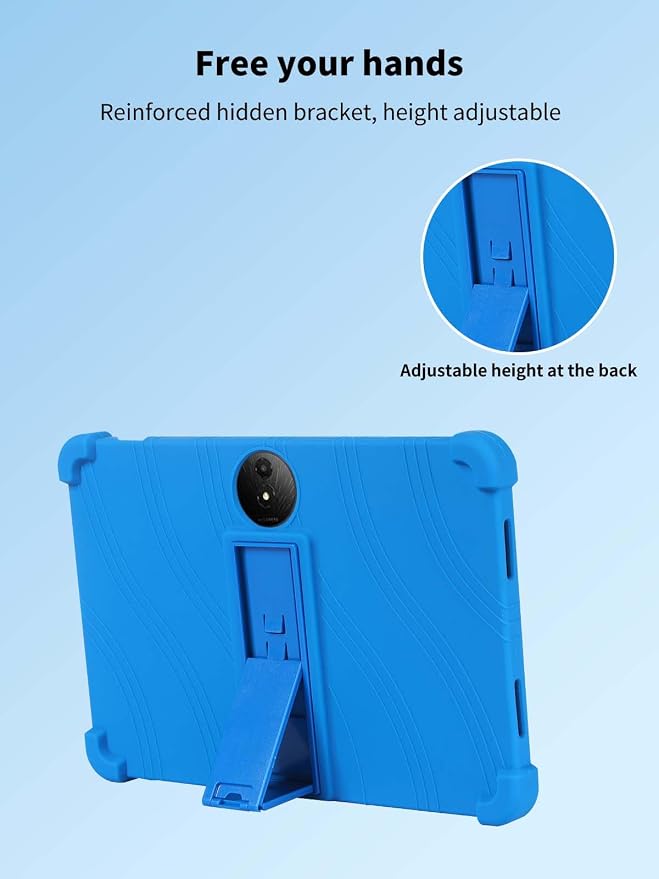 Case for TCL NXTPAPER 11 Plus Tablet 11.5inchNOUKAJU Tablet Protection CaseAdjustable BracketSoft SiliconeSilicone Protection Cover for TCL NXTPAPER 11 Plus(Blue)
