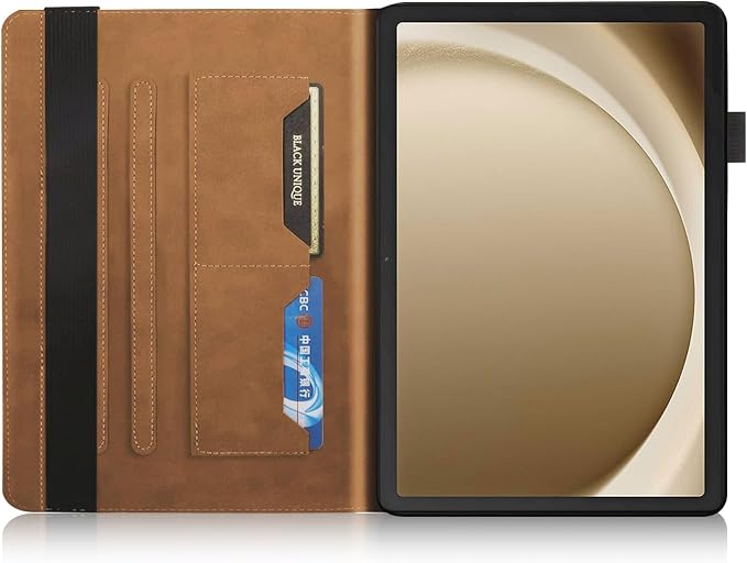 Case for Samsung Galaxy Tab A11 Plus 11 Inch 2025 Released (Model: SM-X310/SM-X315/SM-X236) Bussiness PU Leather Cover Flip Stand with Elastic Band &amp Card Holder-Brown