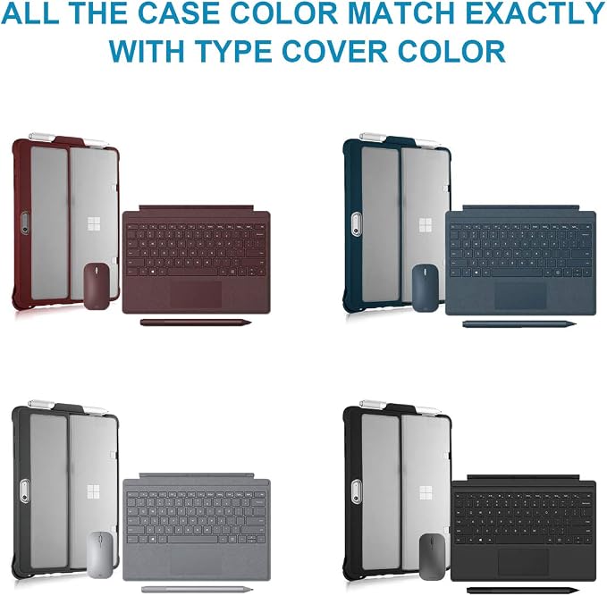 for Surface Go 3 Case Surface Go 2 Case Surface Go Cases Shockproof Rugged Folio Surface Go 3/ Go 2/ Go Protective Cases Cover Compatible with Microsoft Surface Go 2/ Go 3/ Go 10 inch Tablet
