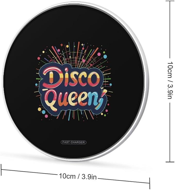 Vintage Disco Wireless Charger SlimWireless Charging Pad Anti-Slip Charger Mat for Men Women