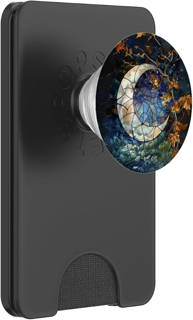 Celestial Halloween Mosaic Stained Glass Aesthetic PopSockets Adhesive PopGrip
