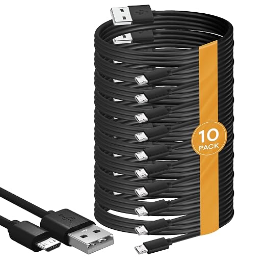 BRENDAZ Micro USB Cable 10-Pack- Fast Charging Data Transfer Android USB Cord Compatible with Kindle Fire HD Tablet Compatible with Xbox One S X Galaxy S6 S7 Edge J7 Note 5 4.(10-Feet)