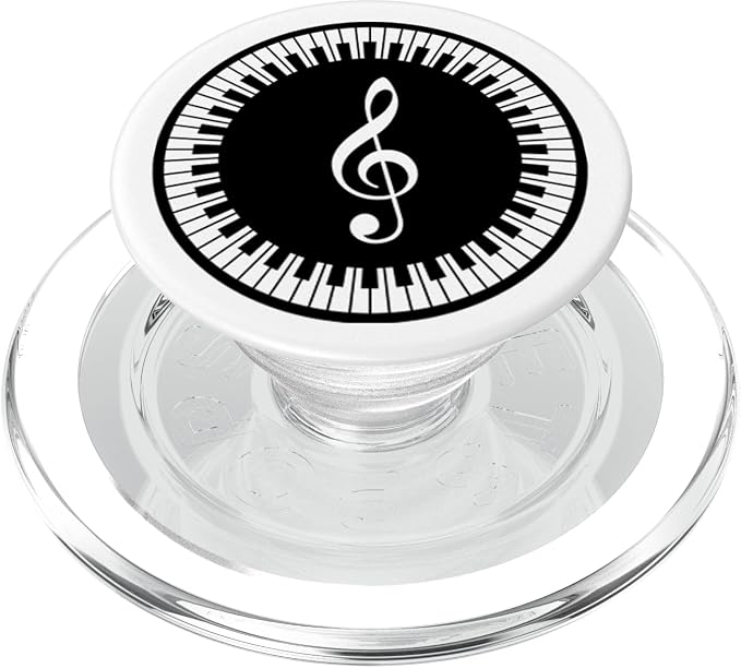 Music Symbol Circular Piano G-Clef Art Cool Musician Gift PopSockets Adhesive PopGrip