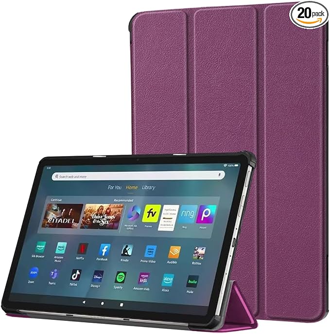 Tablet CaseSlim Soft TPU Back Smart Magnetic Stand Protective Cover[Sleep/Wake] Incompatible with iPad Samsung TCL 11in Tablets.(Dark Green)