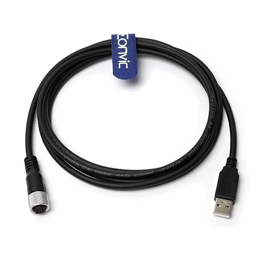 Industrial M12 4 Pin A Code Female to USB 2.0 Male Data Connection Cable High Flex Shielded Moulded IP67 Waterproof Cable