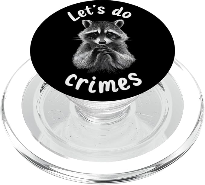 Funny Inappropriate Trashy Panda Cringy Racoon Do Crimes PopSockets PopGrip for MagSafe