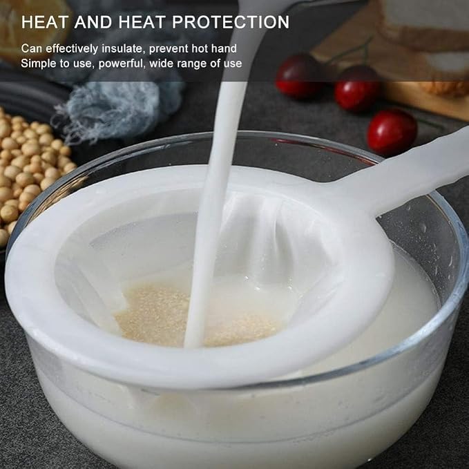 Kitchen Ultra-Fine Nylon Mesh Strainer Plastic Sieve Fine Mesh Filter Spoon
