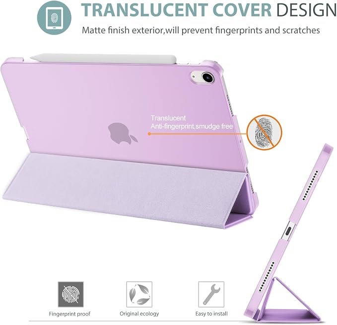 ProCase Smart Case for iPad Air 11-inch M4/M3/M2 &amp Air 10.9 5th/4th Gen | Hard Back Cover with Auto Sleep/Wake Slim Lightweight Case for iPad Air 11 2026/25/24 &amp 10.9 2022/2020-Aqua
