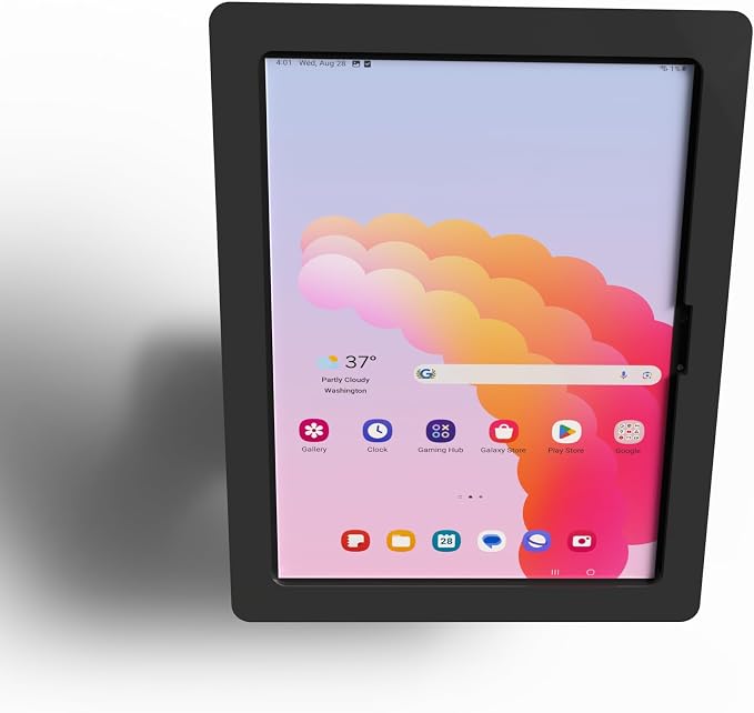 Anti-Theft Acrylic Case with EZ Foldable Aluminum Desktop Stand for Samsung Galaxy TAB Tablets (Black TAB A8 10.5)