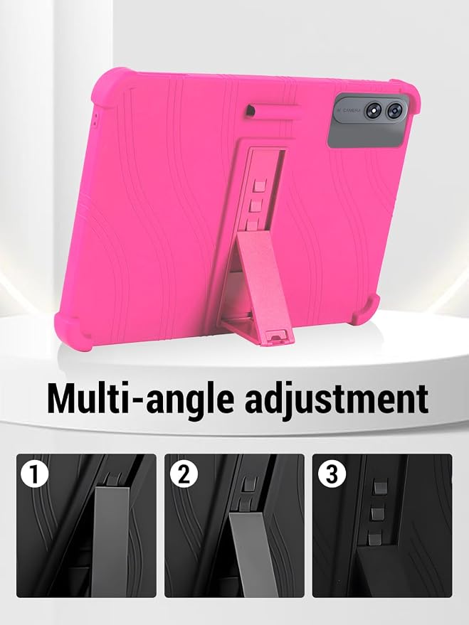 for TABWEE T60 Pro (13.4 Inch) Android 16 Tablet Protective case Shockproof Lightweight Silicone Protective Cover with Stand Child-Friendly Protection Easy to Clean Design Black.
