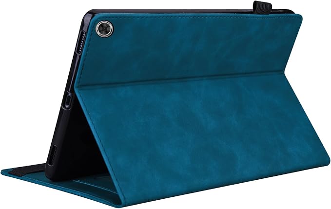Folio Cover for Amazon Fire Max 11 2023 (13th Generation) Techcircle PU Leather Multi-Angle Stand Flexible TPU Back Shell Protective Case with Pen Holder &amp Front Pocket for Fire Max 11 Tablet Bl