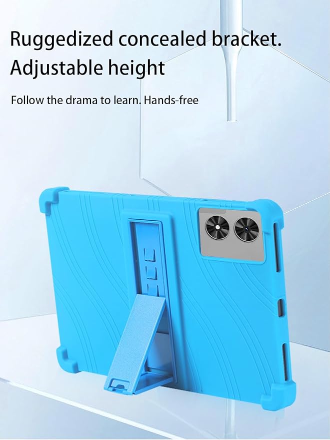 for Frameflow P11T Android 16 11-Inch TabletUYRUREL Skin-Friendly Soft Silicone Protective CaseFull Protection Against Drops and Scratcheswith Adjustable Viewing StandBlack.