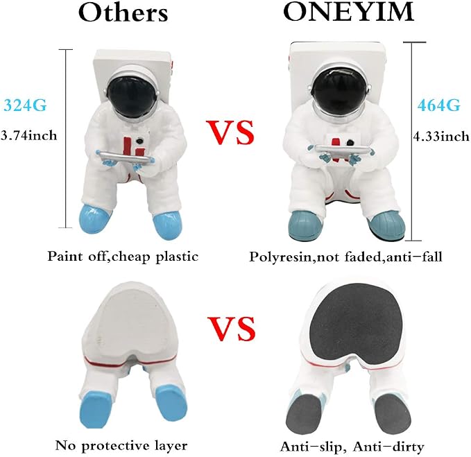 Phone Holder for Desk Creative Astronaut Cell Phone Stand Tablets Phone Holder Phone Supporter for iPhone Ipad Samsung Phone (A)