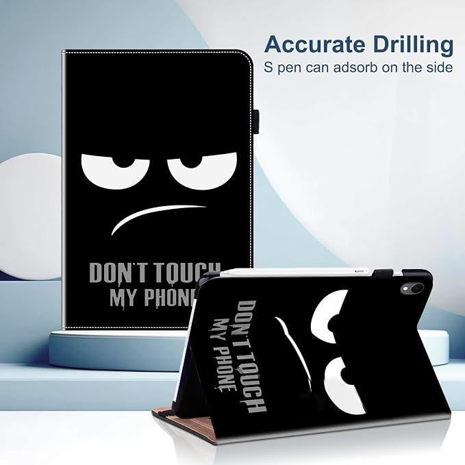 Case for Samsung Galaxy Tab A 10.1 2019 Model SM-T510/T515/T517 Stylus Holder Flip Wallet Leather Shockproof Cover for Galaxy Tab A SM-T510 Case Bicolor Marble