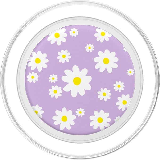 Purple Daisy Flower Cute Spring Floral Lavender Lilac Leaf PopSockets Adhesive PopGrip