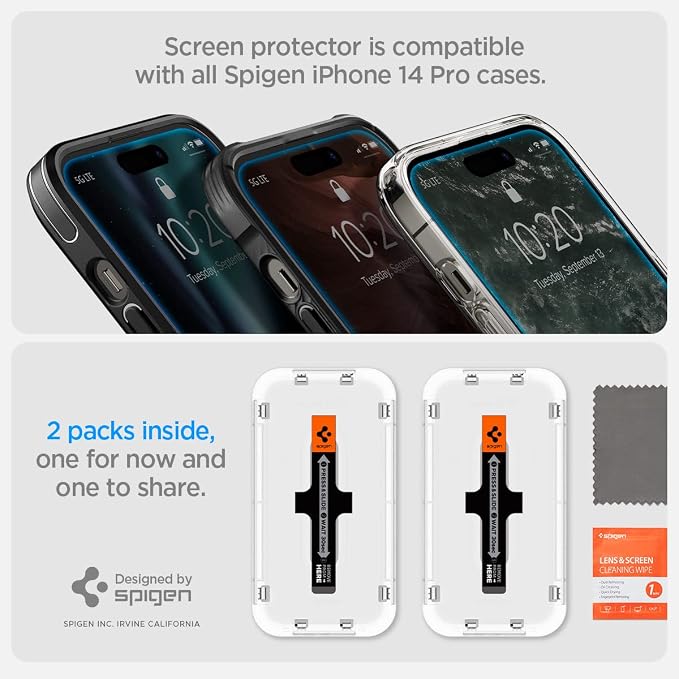Spigen Tempered Glass Screen Protector [GlasTR EZ FIT] designed for iPhone 11 / iPhone XR [6.1 inch] [Case Friendly] - 2 Pack
