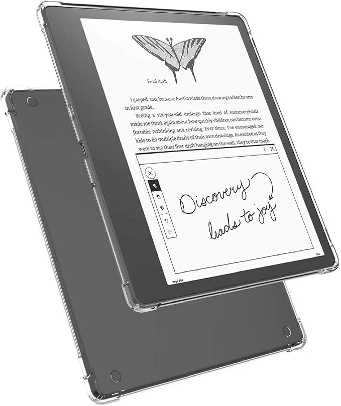 Clear Case for All-New Amazon Kindle Fire Max 11 Tablet (13th Generation 2023 Release) 11 Slim Lightweight Shell Transparent Soft TPU Back Shockproof Crystal Reinforced Corner Cover Clear