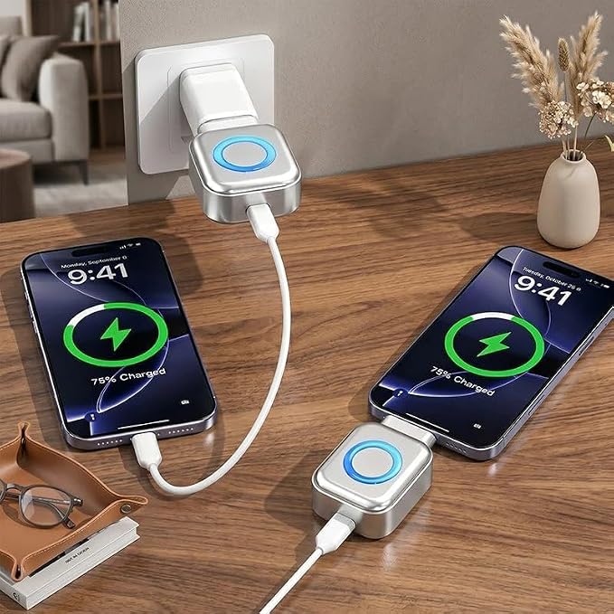 Auto Power-Off Fast Charging Adapter Fully Charged Separator Smart Auto Stop Charging Adapter AutoDisconnect ChargingCable Protector 140w Smart Power SplitterAdapter (1PC)