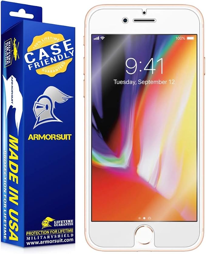ArmorSuit 2 Pack for Apple iPhone 8 Plus Screen Protector Case Friendly MilitaryShield HD Clear Film - Made in the USA