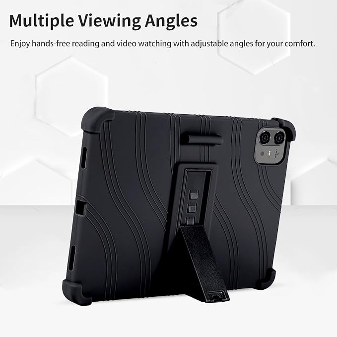 Case for TECLAST Artpad Pro 12.7-Inch Tablet – Shockproof Silicone Protective Cover with Kickstand Drop-Resistant Business Style (Black)