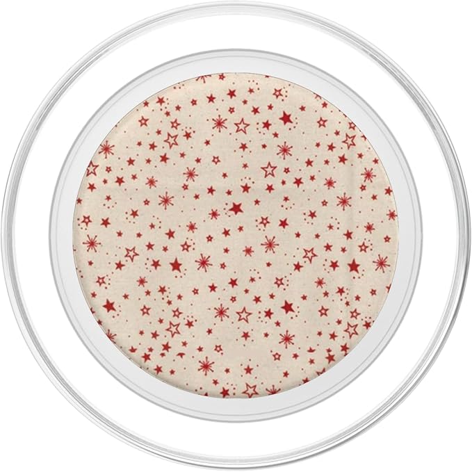 Red Beige Star Pattern PopSockets Adhesive PopGrip
