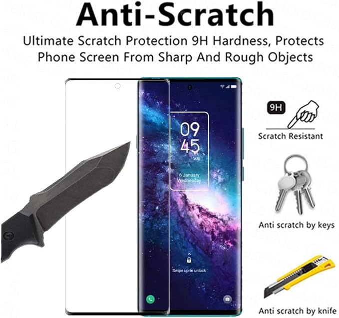 for TCL 20 Pro 5G 3D Curved Screen Protector [2 Pcs] 3D Full Coverage HD Clear Anti-Scratch Easy to Install Screen Tempered Glass for TCL 20 Pro 5G Phone