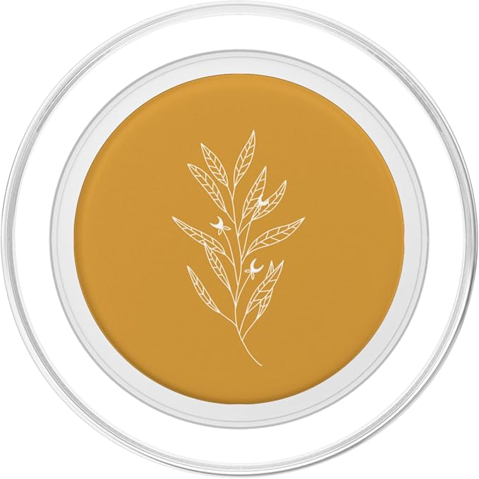 Delicate Boho Botanical Leaves Motif Mustard Yellow PopSockets Adhesive PopGrip