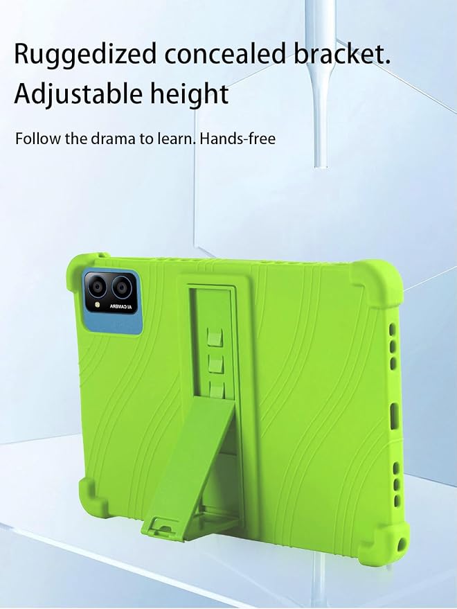 for TabneraX UTbook Android 15 Gaming Tablet10 2.5K Ultra Clear Display Tablet Model CaseSoft Silicone Adjustable Stand Cover Lightweight Kids FriendlyBlack.