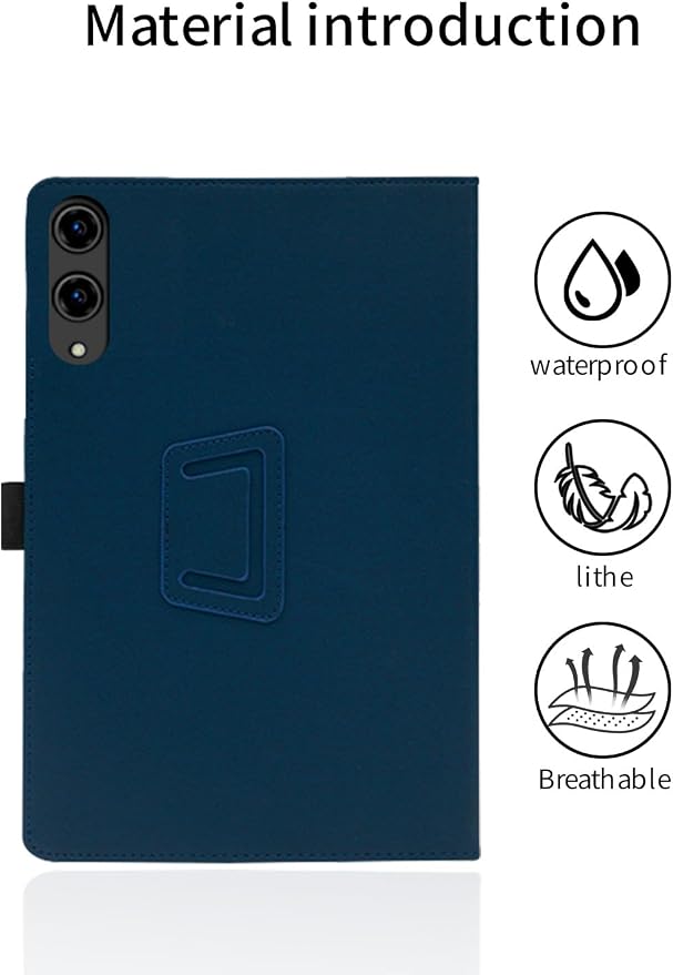 for TECLAST T65 13.4 Inch Android Tablet CaseBOVUGAC Folding Stand Protective Cover with Pencil Holder and Wrist StrapFull Protection Premium PUScratch Resistant(Black)