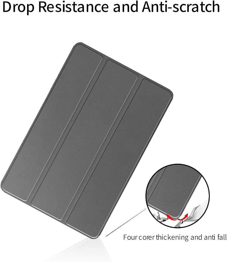 for Lenovo Yoga Tab(TB710FU) 2025 Android 11.1 Inch Tablet CaseBOVUGAC Tri-fold Tablet Case Cover for Yoga Tab 11.1Full Protection Premium PU Scratch Resistant.(Black)