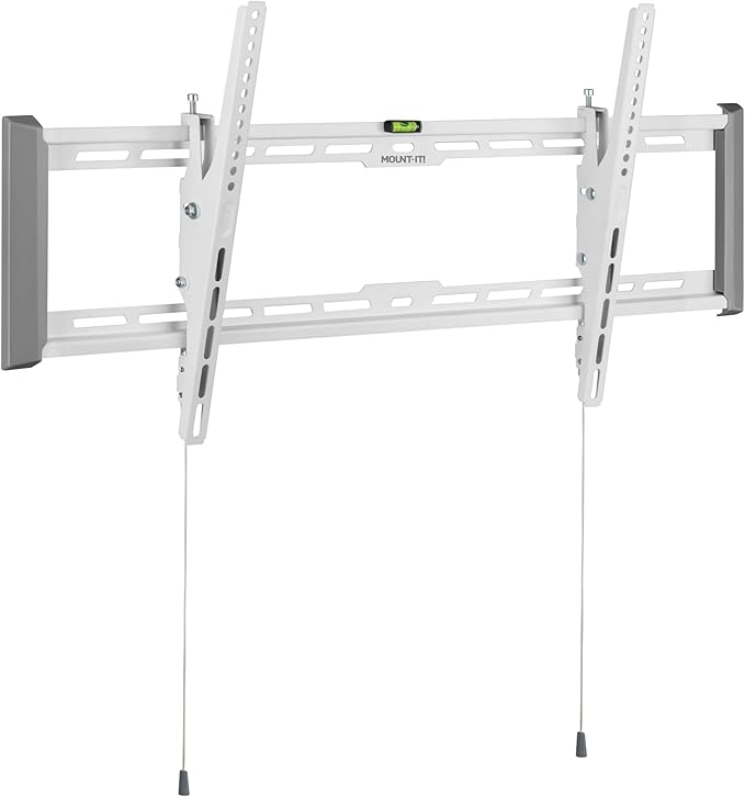 Mount-It! Tilting TV Wall Mount for 43"-90" TVs, Ultra Slim Heavy-Duty TV Mount with Low Profile 1.9", VESA 200x200 to 800x400, Supports up to 165 lbs, White