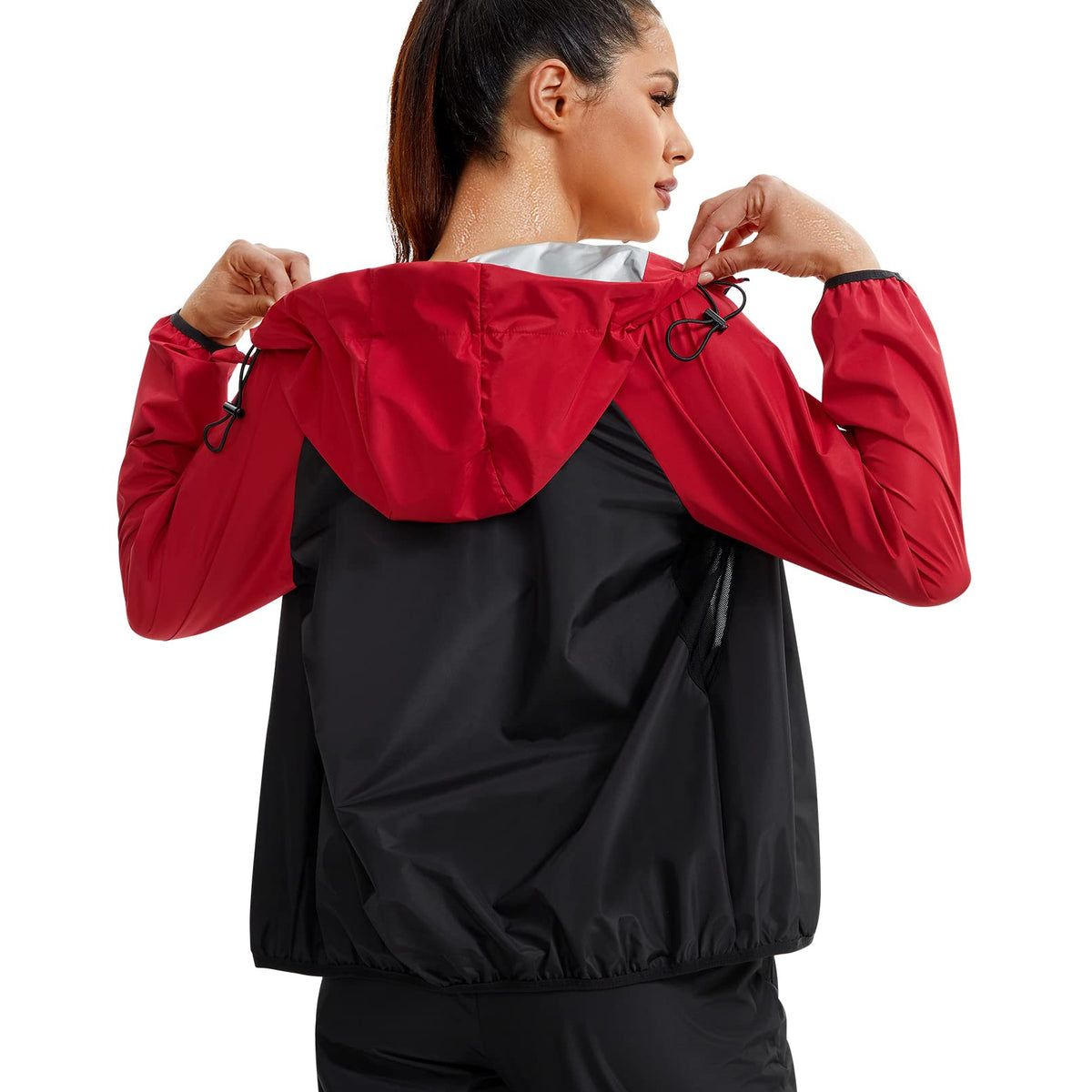 Junlan Sauna Suit for Women Sweat Jacket Gym Workout Vest Sweat Suits