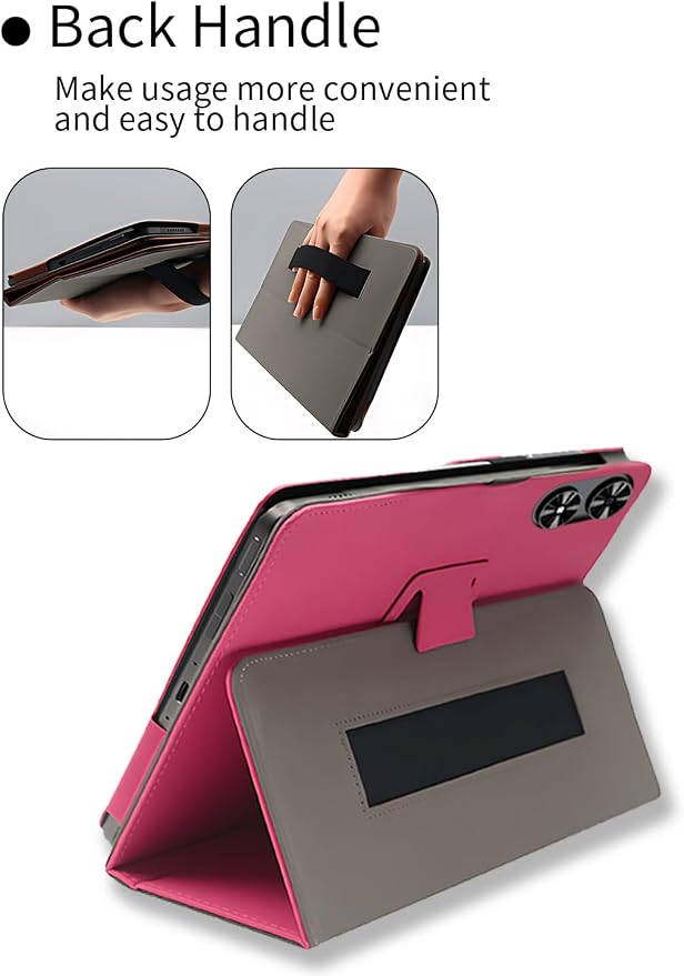 Case for SVITOO P108 Tablet 12 inch，WUNIAK Premium Leather Business Folio Stand Cover for SVITOO P108 Tablet 12 inch with Hand StrapBlack
