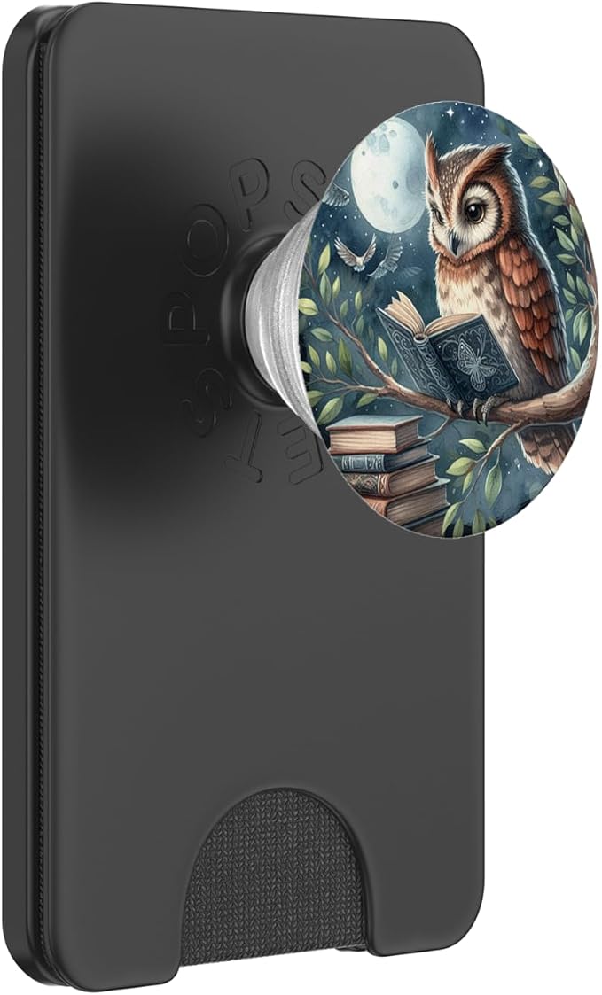 Book Owl Bookish PopSockets PopGrip for MagSafe