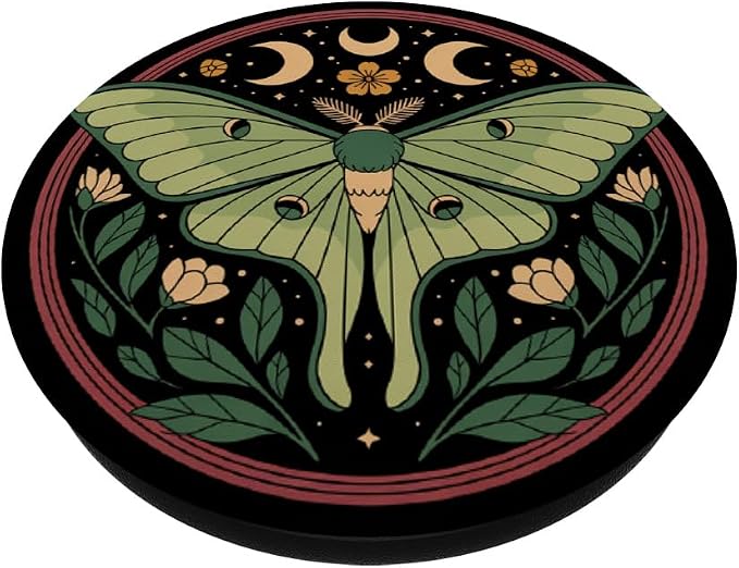Luna Moth Lover Entomology Bug Flying Insect PopSockets PopWallet for MagSafe
