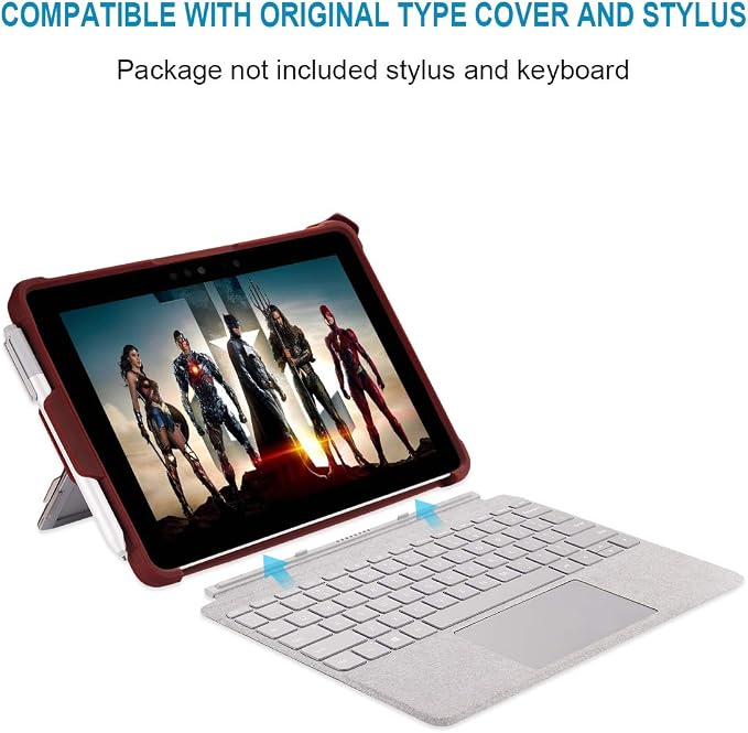 for Surface Go 3 Case Surface Go 2 Case Surface Go Cases Shockproof Rugged Folio Surface Go 3/ Go 2/ Go Protective Cases Cover Compatible with Microsoft Surface Go 2/ Go 3/ Go 10 inch Tablet