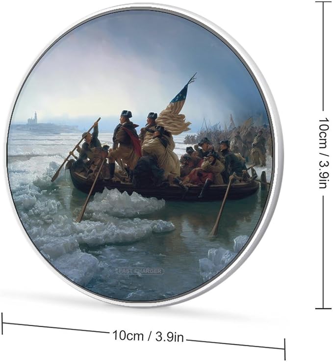 Washington Crossing Delaware Wireless Charger Portable Charging Pad | LightweightAll Smartphone