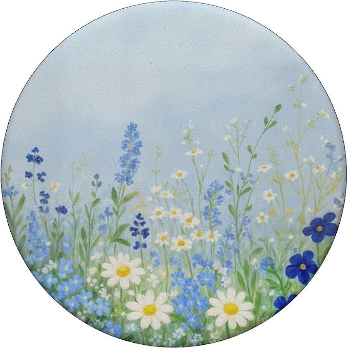 Blue Meadow Floral PopSockets PopWallet for MagSafe