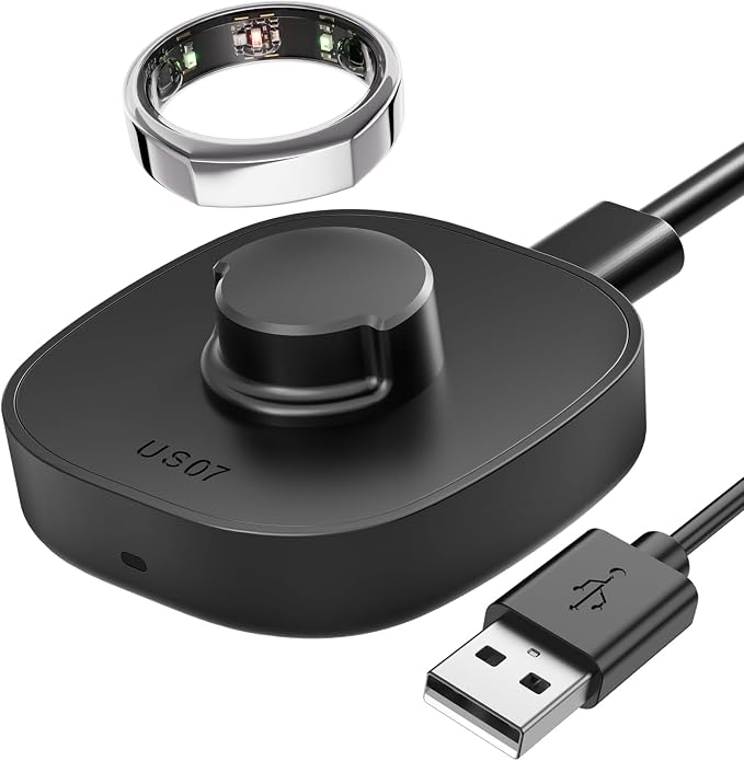 Compatible with Ou-ra Ring Gen3 Charger - Smart Ring Charger Size 7 Fast and Portable Charging Dock with USB-C Cable
