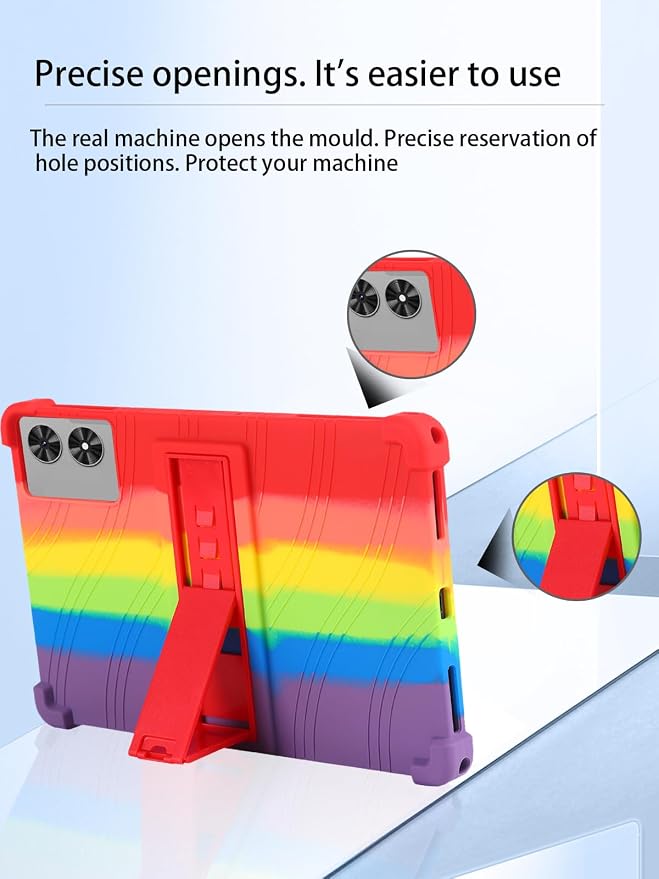 for Frameflow P11T Android 16 11-Inch TabletUYRUREL Skin-Friendly Soft Silicone Protective CaseFull Protection Against Drops and Scratcheswith Adjustable Viewing StandBlack.