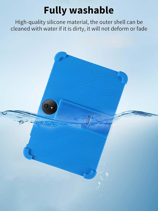 Case for TCL NXTPAPER 11 Plus Tablet 11.5inchNOUKAJU Tablet Protection CaseAdjustable BracketSoft SiliconeSilicone Protection Cover for TCL NXTPAPER 11 Plus(Blue)