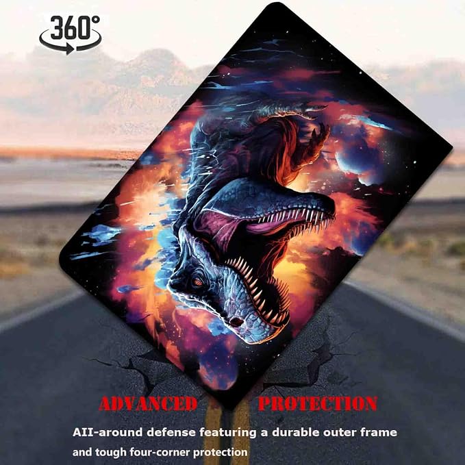 Case for Samsung Galaxy Tab A9 Plus 11 2023 Multi-Viewing Angles with Automatic Sleep/Wake Function for Samsung Galaxy A9+Tablet (SM-X210/X216/X218) American Flag Wolf