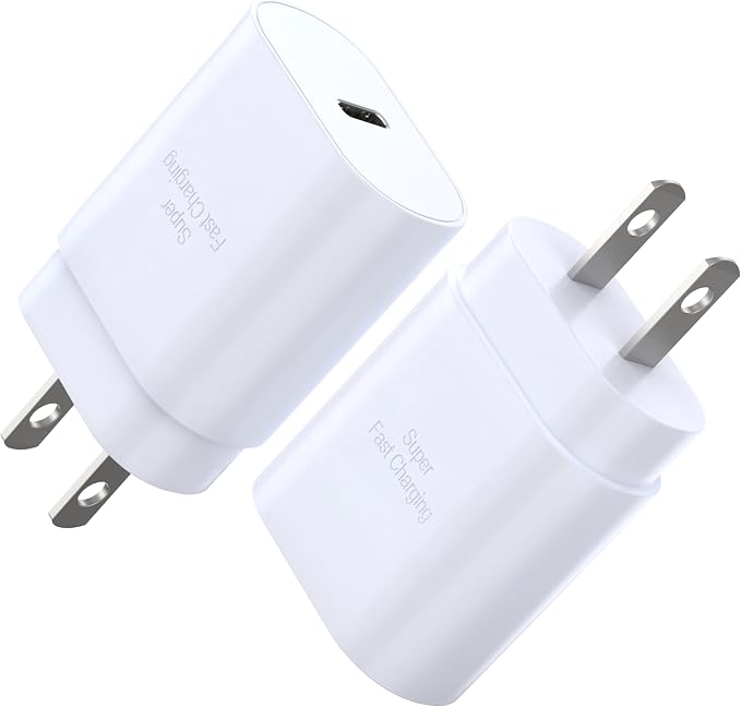 TT&ampC 2-Pack 30W USB C Charger Block Wall Power Adapter for iPhone 171615 | PD 3.0 fast charging Block Compatible with iPhone 17/16/15/14/13 Pro Max series iPad Pro &amp Galaxy S26/S25/S24 (