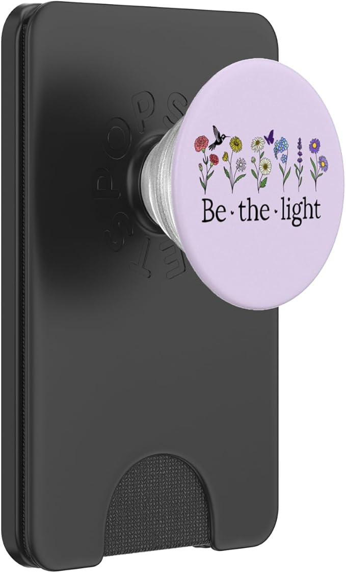 Be the Light Purple Christian Faith Bible Verse Matthew 5:14 PopSockets PopGrip for MagSafe