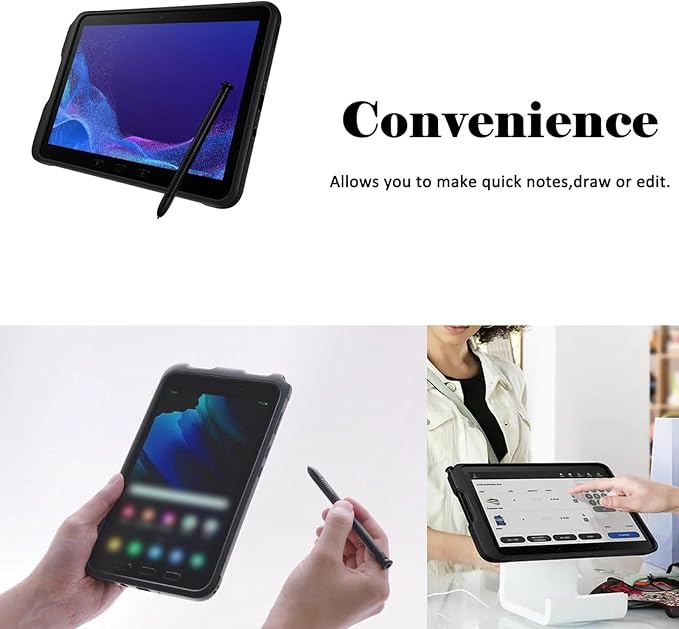 Galaxy Tab Active 4 Pro Pen for Samsung Galaxy Tab Active 4 Pro Replacement Pen for Samsung Galaxy Tab Active 3 Pro Stylus T630 T638 T636 Pen4096 Levels of Pressure Sensitivity(Black)