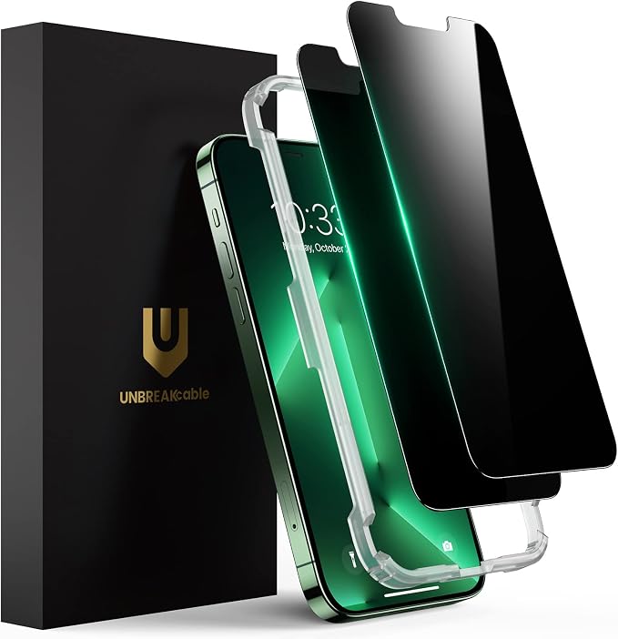 UNBREAKcable 2 Pack Privacy Screen Protector for iPhone 11 Pro Max/Xs Max Shatterproof Tempered Glass [True 28°Anti Spy] [9H Hardness] [Easy Installation] Protector for Apple 6.5