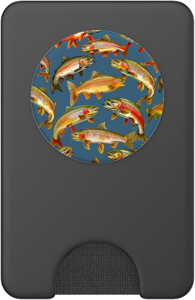 Fishing Fisherman Trout Fishing PopSockets PopGrip for MagSafe