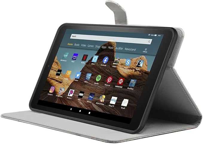 Case for Amazon Fire HD 10 Tablet 7th / 9th Generation 2017/2019 Release American Football Lightweight PU Leather Folding Stand Cover with Auto Wake/Sleep